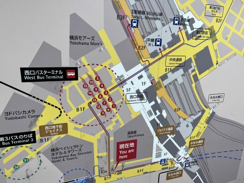 横浜ベイシェラトン　アクセス　行き方　地下鉄　最寄駅　出口