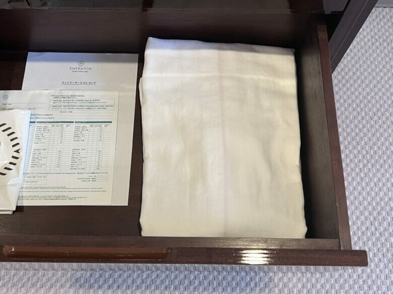 シェラトン都ホテル大阪 パジャマ 画像