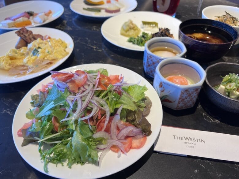 ウェスティン都ホテル京都　クラブラウンジ　朝食　ブログ　プラチナ　画像
