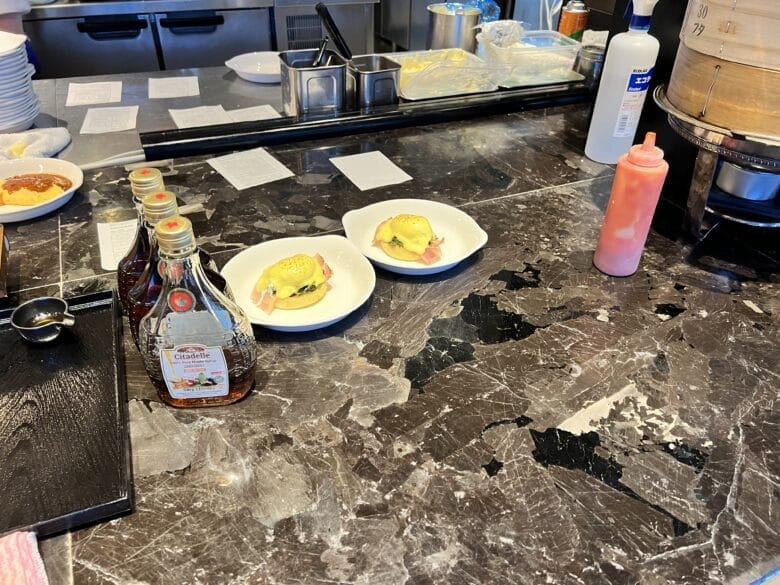 東京マリオット　朝食　朝ご飯　和食　玉子料理